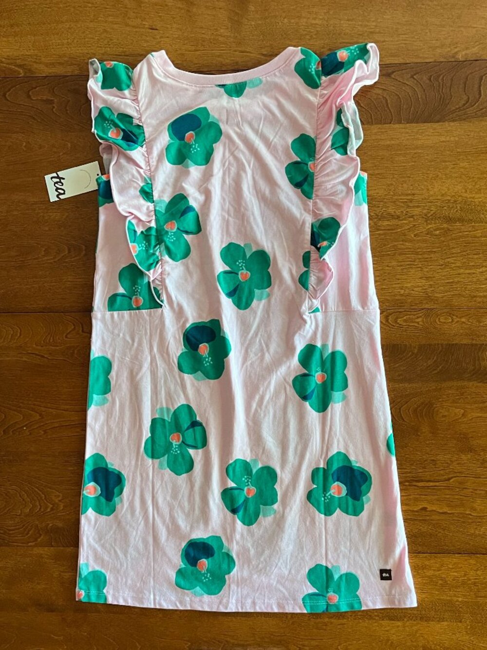 Tea Collection pink and green floral dress 12 NWT - Picture 5 of 8
